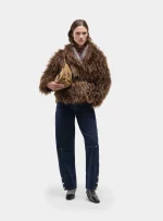 Zoya Brown Shearling Short Coat