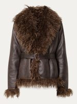 Zoya Brown Shearling Short Coat - Image 4