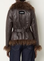 Zoya Brown Shearling Short Coat - Image 5