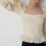Mary Ecru Textured Blouse