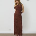 Arles Brown Midi Dress