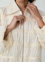 Kiara Ecru Bomber Jacket - Image 2