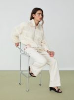 Kiara Ecru Bomber Jacket - Image 3