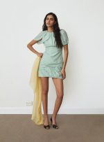 Carina Light Blue Short Dress