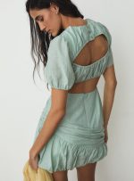 Carina Light Blue Short Dress - Image 2