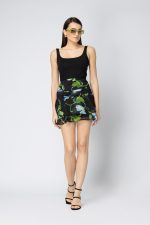 Noir Chiffon Mini Skirt