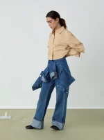 Muna Sand Cut-Out Shirt - Image 2