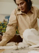 Muna Sand Cut-Out Shirt - Image 3