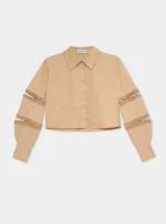 Muna Sand Cut-Out Shirt - Image 4